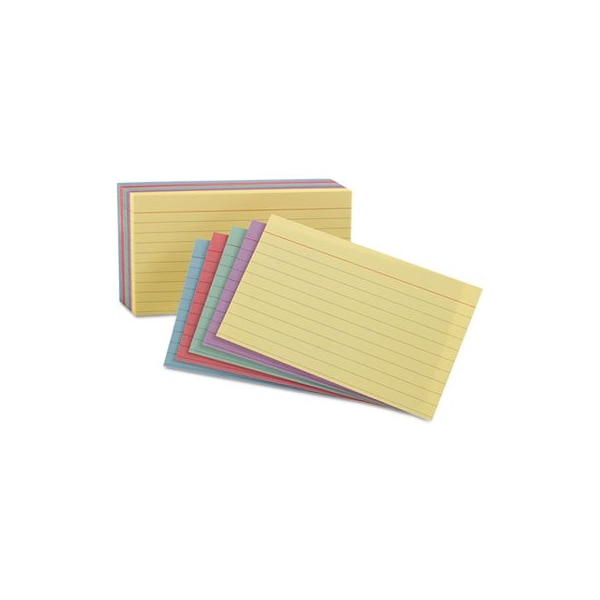 Tops Business Forms Oxford, Ruled Index Cards, 4 X 6, Blue/violet/canary/green/cherry, 100PK 34610 - main